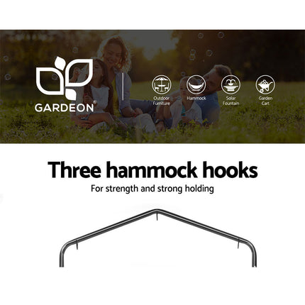 Outdoor Hammock Chair with Stand Tassel Hanging Rope Hammocks Grey