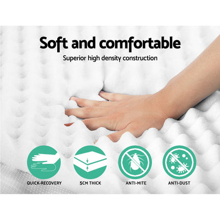 Bedding Mattress Topper Egg Crate Foam Toppers Bed Protector Underlay Q