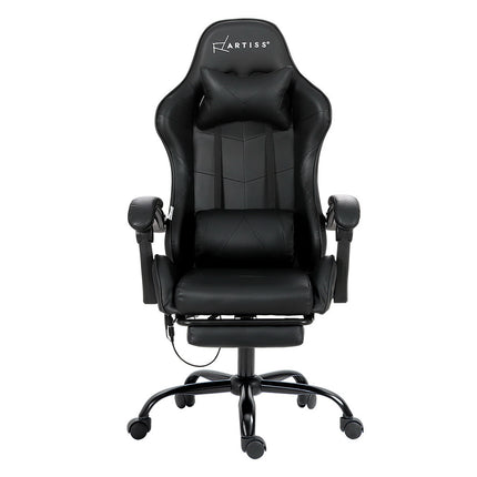 Gaming Office Chair Racing Massage Computer Seat Footrest Leather