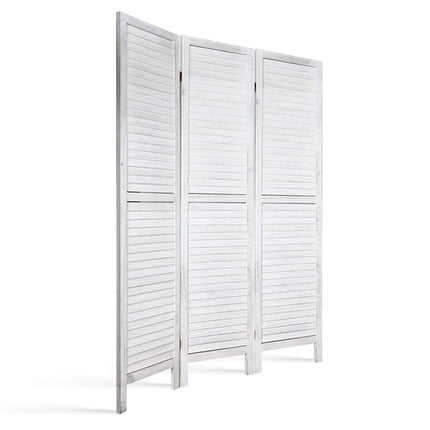3 Panel Room Divider Screen Privacy Wood Dividers Timber Stand White