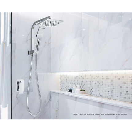 Bathroom Mixer Tap Faucet Rain Shower head Set Hot And Cold Diverter DIY Chrome