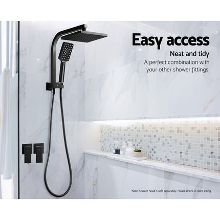 Bathroom Taps Faucet Rain Shower Head Set Hot And Cold Diverter DIY Black