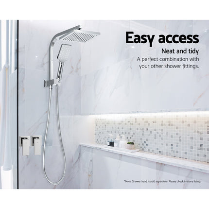 Bathroom Taps Faucet Rain Shower Head Set Hot And Cold Diverter DIY Chrome