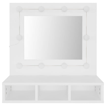 Mirror Cabinet with LED White 60x31.5x62 cm