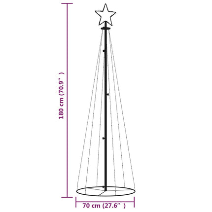 Christmas Cone Tree Warm White 108 LEDs 70x180 cm