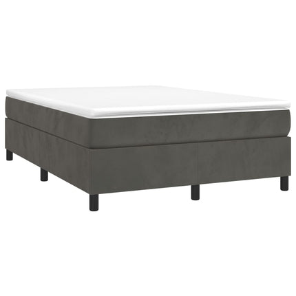 vidaXL Box Spring Bed Frame Dark Grey 152x203 cm Queen Velvet