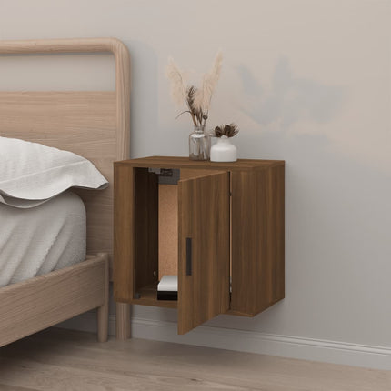 Wall-mounted Bedside Cabinet Brown Oak 50x30x47 cm