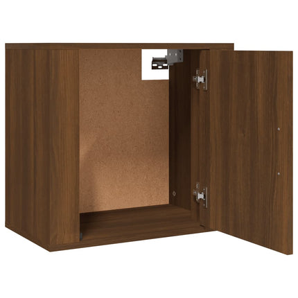 Wall-mounted Bedside Cabinet Brown Oak 50x30x47 cm