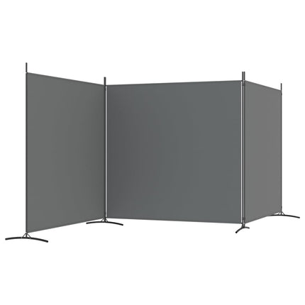 3-Panel Room Divider Anthracite 525x180 cm Fabric