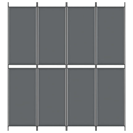 4-Panel Room Divider Anthracite 200x220 cm Fabric