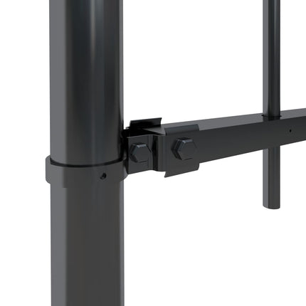 vidaXL Garden Fence with Spear Top Steel 8.5 m Black