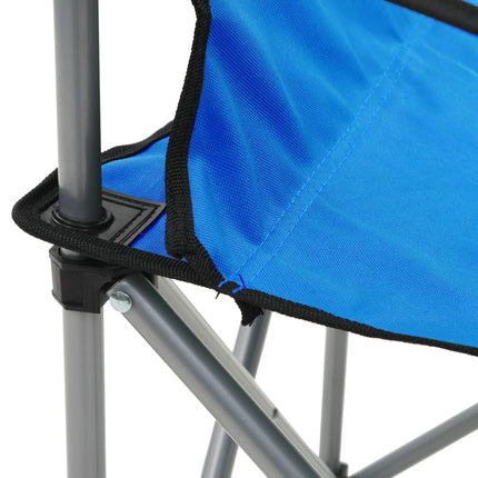 Camping Table and Chair Set 3 Pieces Blue