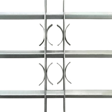 vidaXL Adjustable Security Grille for Windows with 3 Crossbars 700-1050 mm