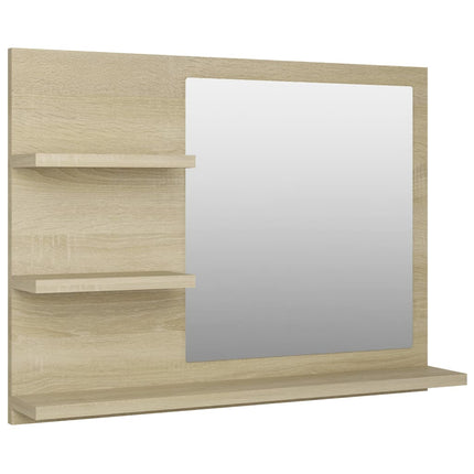 vidaXL Bathroom Mirror Sonoma Oak 60x10.5x45 cm Chipboard