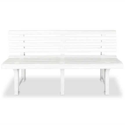 vidaXL Garden Bench 145.5 cm Plastic White