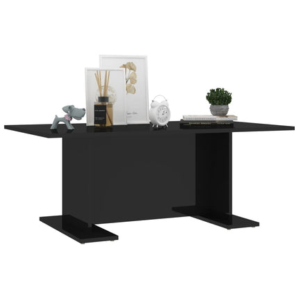 vidaXL Coffee Table High Gloss Black 103.5x60x40 cm Chipboard