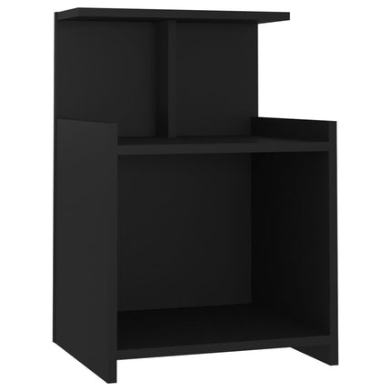 vidaXL Bed Cabinet Black 40x35x60 cm Chipboard