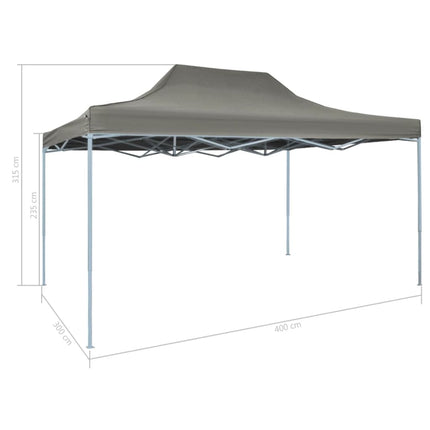 vidaXL Professional Folding Party Tent 3x4 m Steel Anthracite