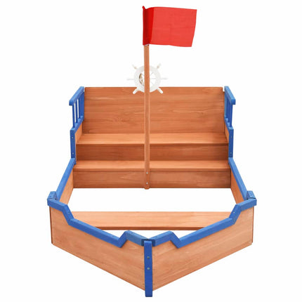 vidaXL Sandbox Pirate Ship Firwood 190x94.5x101 cm