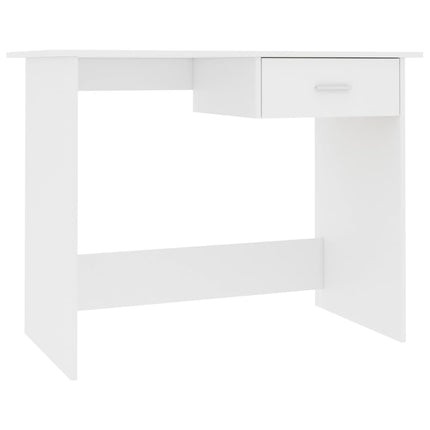 Desk White 100x50x76 cm Engineered Wood