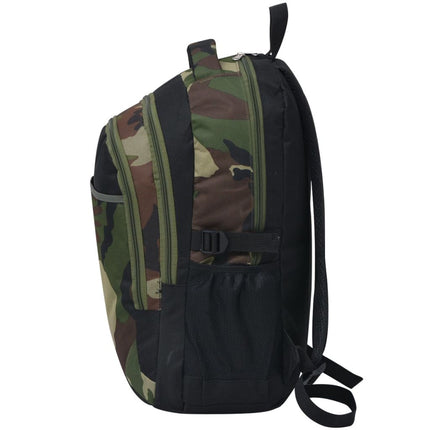 School Backpack 40 L Black and Camouflage