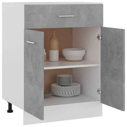 vidaXL Drawer Bottom Cabinet Concrete Grey 60x46x81.5 cm Chipboard