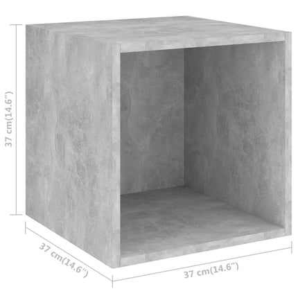 vidaXL Wall Cabinets 4 pcs Concrete Grey 37x37x37 cm Chipboard