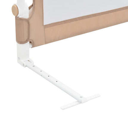 vidaXL Toddler Safety Bed Rail Taupe 150x42 cm Polyester