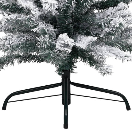 vidaXL Slim Artificial Christmas Tree with LEDs&Ball Set Green 180 cm
