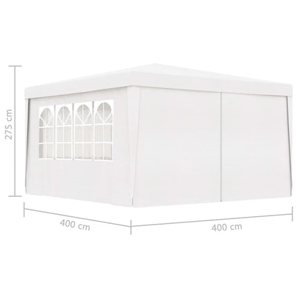 Professional Party Tent with Side Walls 4x4 m White 90 g/m²