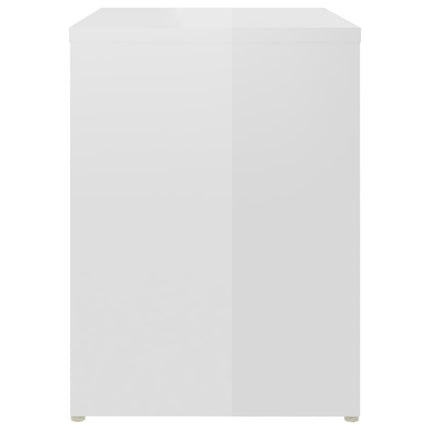 vidaXL Bed Cabinets 2 pcs High Gloss White 40x30x40 cm Chipboard