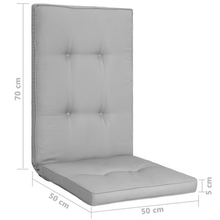vidaXL Garden Chair Cushions 2 pcs Grey 120x50x5 cm
