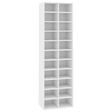 Shoe Cabinet White 54x34x183 cm Engineered Wood
