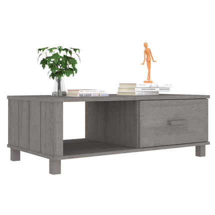 vidaXL Coffee Table Light Grey 100x55x35 cm Solid Wood Pine