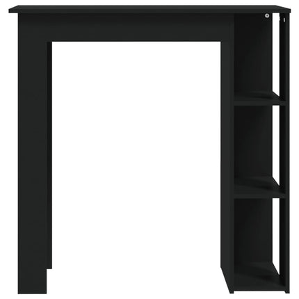 Bar Table with Shelf Black 102x50x103.5 cm Engineered Wood