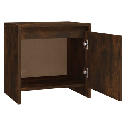 vidaXL Bedside Cabinet Smoked Oak 45x34x44.5 cm Chipboard