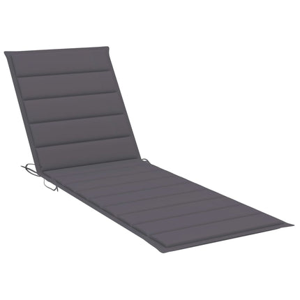 vidaXL Sun Lounger Cushion Anthracite 200x60x3 cm Fabric