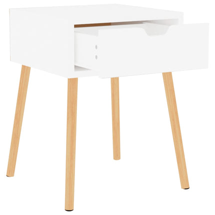 vidaXL Bedside Cabinet High Gloss White 40x40x56 cm Chipboard