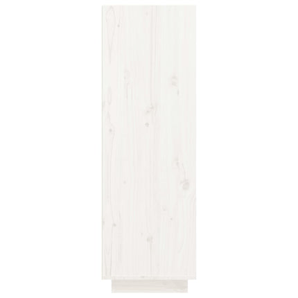 vidaXL Shoe Cabinet White 34x30x105 cm Solid Wood Pine