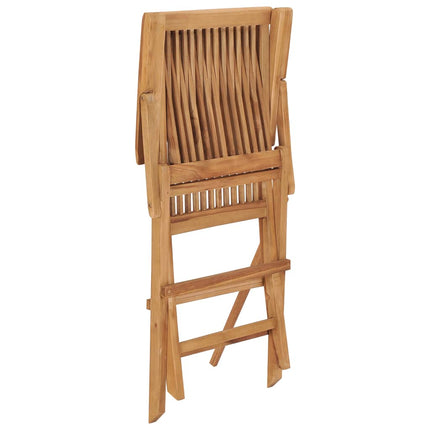 vidaXL Folding Garden Chairs 8 pcs Solid Wood Teak