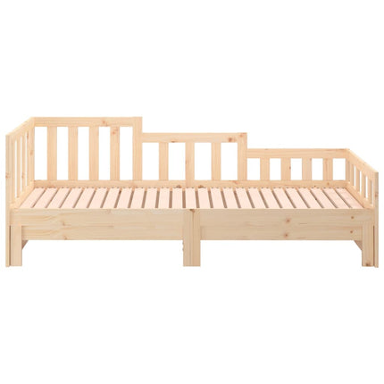 Pull-out Day Bed 2x(90x190) cm Solid Wood Pine