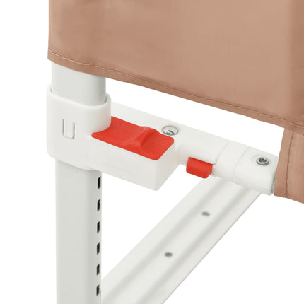 Toddler Safety Bed Rail Taupe 200x25 cm Fabric