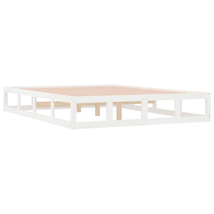 vidaXL Bed Frame White 140x200 cm Solid Wood