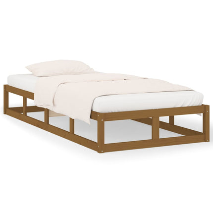 vidaXL Bed Frame Honey Brown 100x200 cm Solid Wood