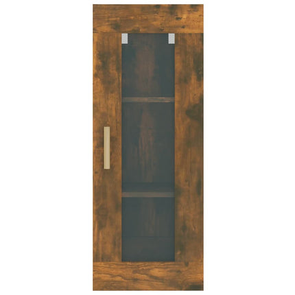 Hanging Wall Cabinet Smoked Oak 34.5x34x90 cm