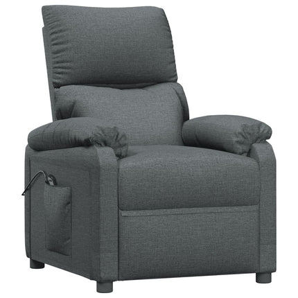vidaXL Stand Up Recliner Chair Dark Grey Fabric