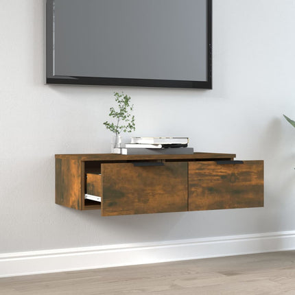 vidaXL Wall Cabinet Smoked Oak 68x30x20 cm Engineered Wood