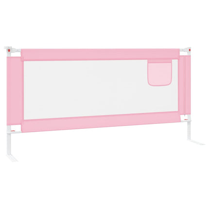 Toddler Safety Bed Rail Pink 190x25 cm Fabric