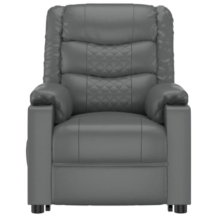 vidaXL Stand up Massage Chair Grey Faux Leather