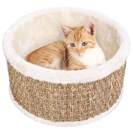 vidaXL Round Cat Basket 36 cm Seagrass